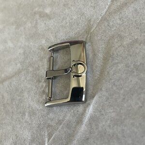Omega Polished Steel Buckle for 18 mm end Watch Strap